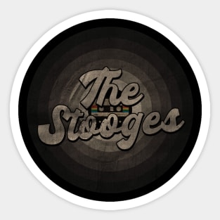 Stooges First Name Retro Tape Pattern Vintage Styles Sticker